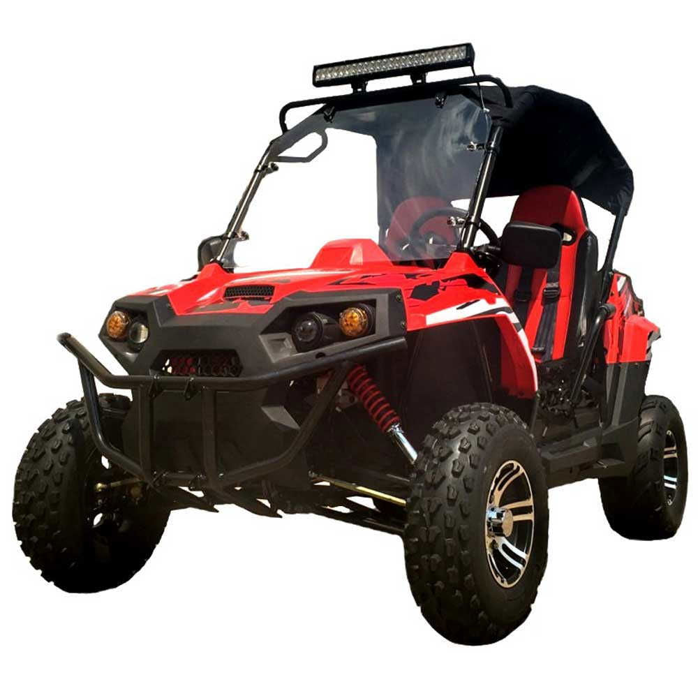 TrailMaster Challenger 200EX EFI UTV Deluxe, Windshield, Push Bar, Alloy Wheels, Light Bar