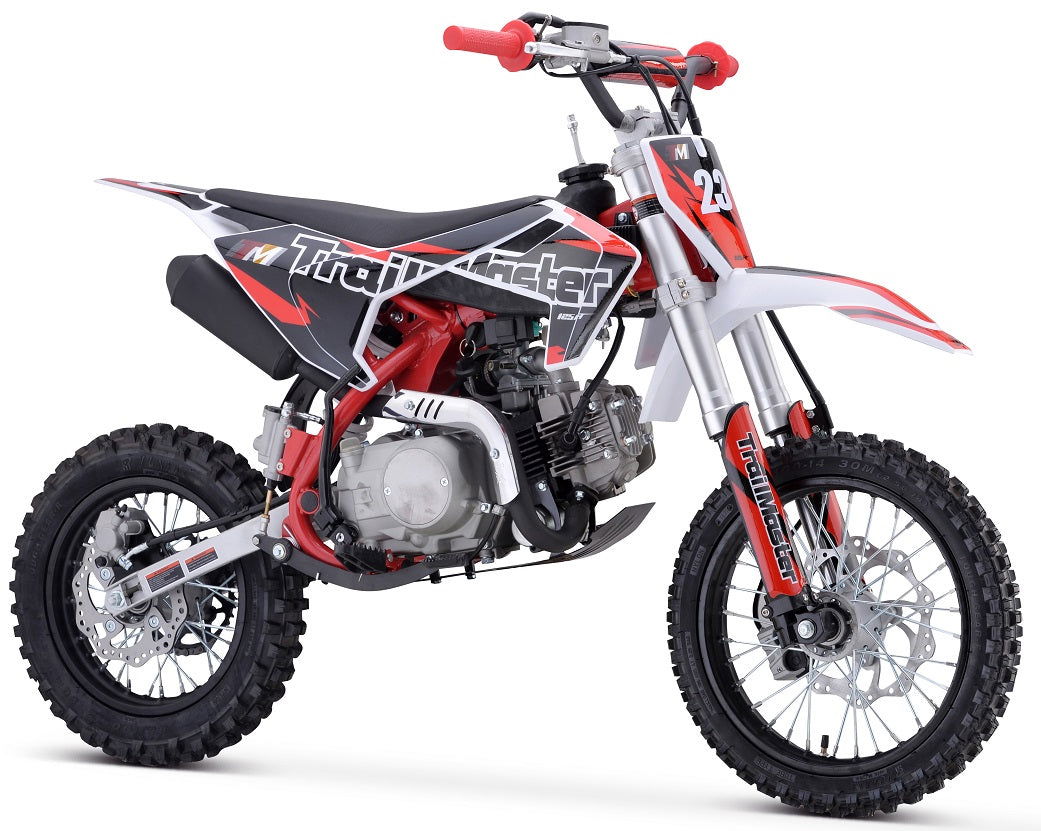 TrailMaster TM23 125cc Dirt Bike, 4-Speed Auto, Electric Start (14/12), Ages 12 and up