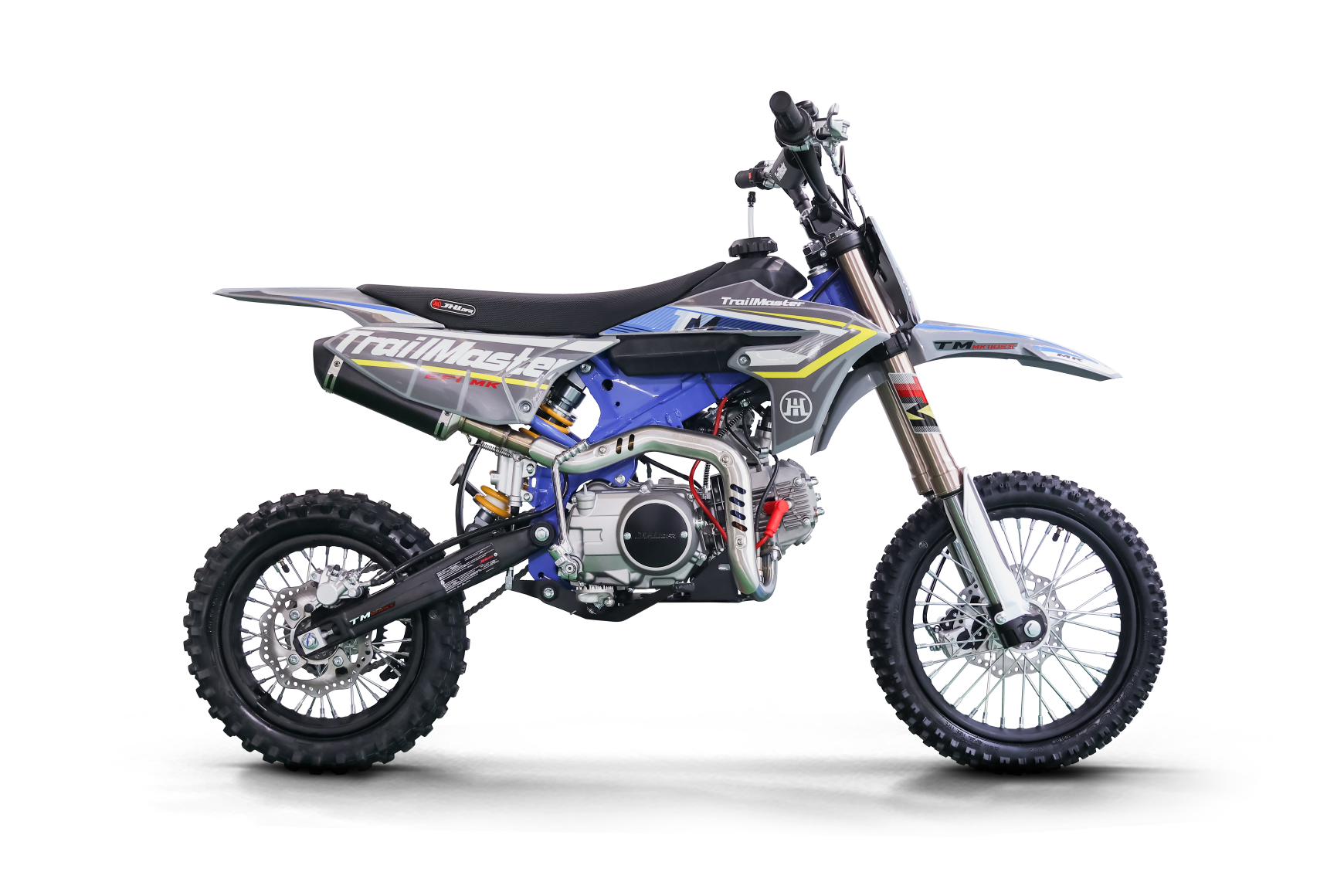 TrailMaster MK110ES Pro Series Dirt Bike, BOSCH EFI, 4-Speed Automatic, Electric Start, Dual Disc Brakes, (14/12) Wheels