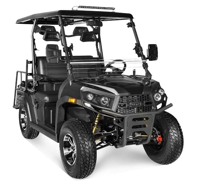 Rover 200 Gas Golf Cart, Electronic Fuel Injection, Automatic with Reverse, Deluxe Alloy Wheels, Windshield Included